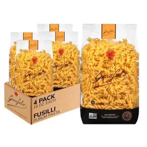 가로팔로 - 프리미엄 듀럼 밀 세몰리나 푸실리 파스타 이탈리아산 청동제 알 덴테 원 재료 (4팩)