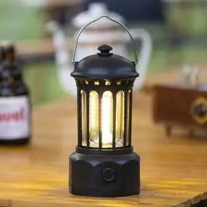 ( )COB 레트로 캠핑랜턴 L1 야외 텐트등 블랙