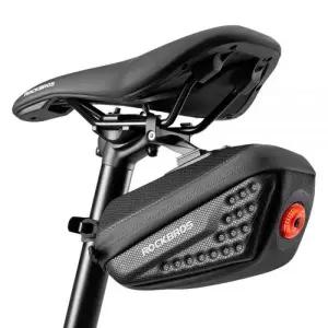 락브로스 로드 자전거 가방 안장 새들백 하드케이스 후미등 일체 C59
