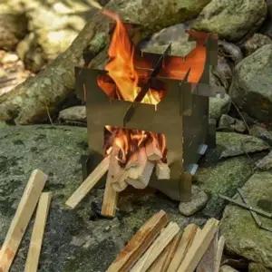 ( )미니 화로대 접이식 숯불 불멍 우드스토브 받침대 캠핑 야영