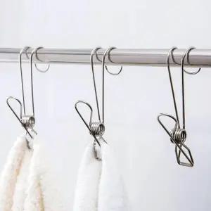 스테인 멀티 집게 다용도 빨래걸이 후크 옷걸이 클립