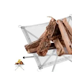 (선택 접이식 메쉬화로대)간편 접이식 보관 캠핑 불멍 미니 장작 화롯대 초경량 스테인 레스 화로대 미니화