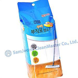 [2개구성] 삼정 수퍼부직포청소기 리필50매 22x40cm 부직포 청소부직포 마대걸레 KW7791FE