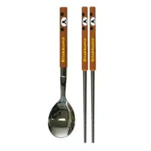 ( )슬림 세트 도시락 스푼 수저통 수저세트 캐릭터 학생용 리락쿠마 젓가락 얼굴