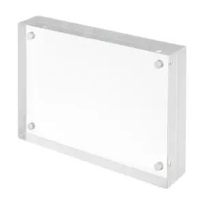 ( )투명 웨딩 아크릴 자석 액자 15x10cm 포토 여행 사진 심플 테이블 양면