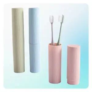 (색상 랜덤발송)캠핑 칫솔캡 초등학생 사무실 칫솔 여행용 케이스