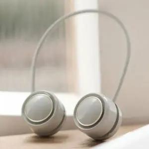 (색상 그린)휴대용 목걸이 선풍기 접이식 선풍기 캠핑 3단 무선 미니