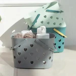 플라스틱 목욕 바구니 수영장 헬스장 바구니 휴대용 사우나 세면 수납