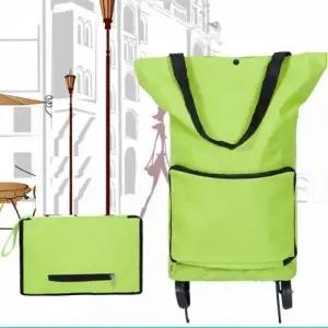 ( )접이식 바퀴 장 바구니 바퀴형 휴대용 쇼핑 카트 시장 쇼핑백