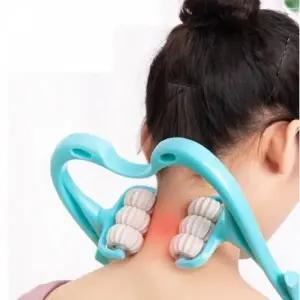 휴대용 목 마사지기 수동 목 지압기 목피로 뭉침 경추 어깨