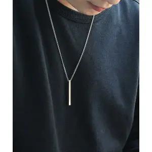 매장정품 BICYCLETROPHY S.S 체인 목걸이 04 (써지컬스틸 사각바 펜던트 목걸이)