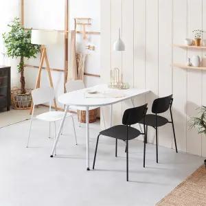 [우아미가구]카엘 LPM 반타원형 4인 식탁 테이블