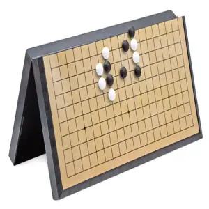 ( )여행용 휴대용 바둑 세트 미니 접이식 바둑 세트 어린이 오목알