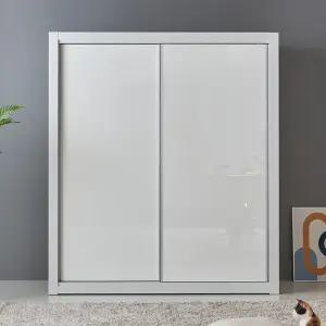 [우아미가구]보윤 UV하이그로시 슬라이딩 장롱 2통 A형