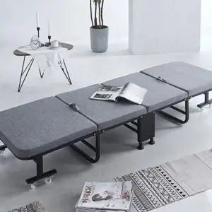 접이식 간이 침대 이동식 간이 침대 매트리스 바퀴형 수납형 사무실 휴대용 경량