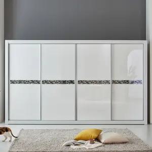 [우아미가구]리현트 UV하이그로시 슬라이딩 장롱 4통 G형