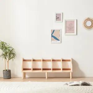 [우아미가구]리준온 고무나무 원목 1단 5칸 화분 선반 다리형