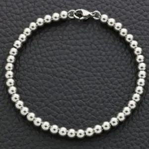 써지컬스틸 팔찌 써지컬스틸 볼 팔찌 남녀공용 비드 커플 우정 액세서리 주얼리 데일리 체인 고급 실버