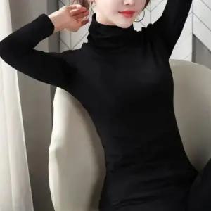 여성 겨울 터틀넥 목티 이너 레이어드 목폴라 티셔츠