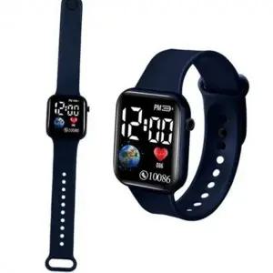 학생 손목 시계 전자 손목 시계 패션 실리콘 여성 남성 어린이 캐주얼 데일리 사각 아동