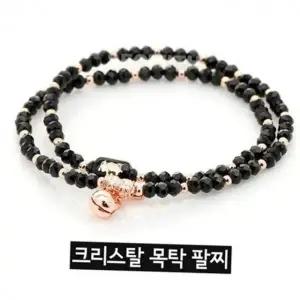 크리스탈 팔찌 크리스탈 염주 12간지 띠별 행운 선물 데일리 탄생석 손목 불교