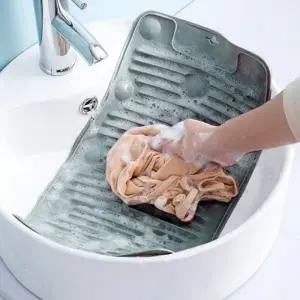 ( )가벼운 실리콘 빨래판 휴대용 손빨래 빨래판 애벌빨래 아기