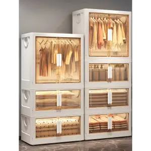 접이식옷장 가정용 원룸 투명 자취방 도어 접이식 침실