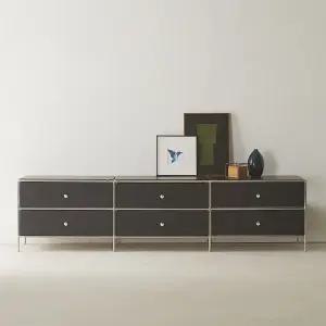 [우아미가구]제인 모듈 서랍 수납 낮은 거실장 2000