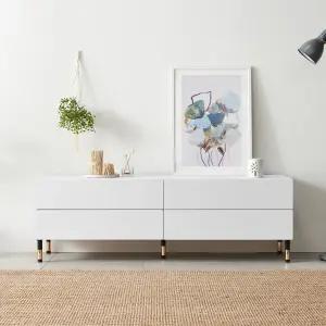 [우아미가구]에예 모던 스케어 2단 수납 거실장 1600