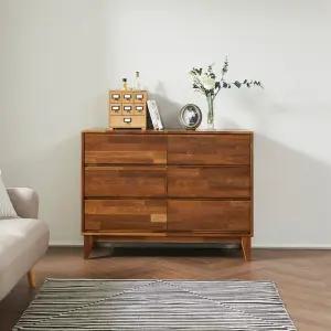 [우아미가구]모예 멀바우 원목 3단 와이드 서랍장