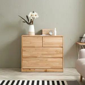 [우아미가구]아유 참죽 원목 3단 서랍장 900