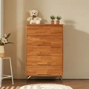 [우아미가구]에서 참죽 원목 5단서랍장 800