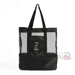 [라일리] Rly 방수 메쉬백 블랙 바캉스가방 비치가방 방수 피크