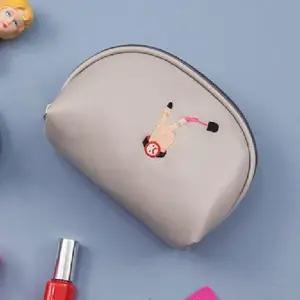 [라일리] Rly 센터자수 파스텔 반원 가방정리 파우치