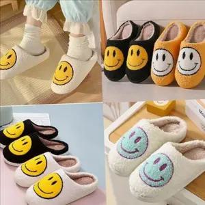 [라일리] Rly 스마일 털 실내화 캐릭터 겨울 실내화 층간소음