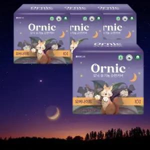 [오닉피노] 오닉 유기농 순면커버 생리대 오버나이트 10매 x 4팩