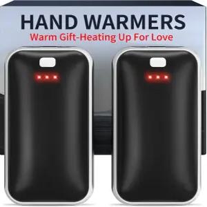 리랏 핸드 워머 충전식 2팩 전기 재사용 가능한 휴대용 포켓 히터 USB 남성 여성 실내 실외 하이킹 스키