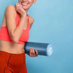 아이워너 IW_육각폼롤러 미드나이트블루45cm_EVA 원형 자가