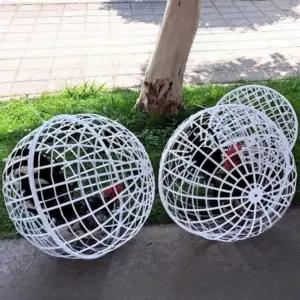 조류 운송 케이지 플라스틱 닭 병아리 바구니 원형 운반