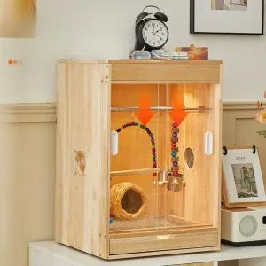 대형 새장 앵무새 둥지 원목 새집 사육장 케이지 조류