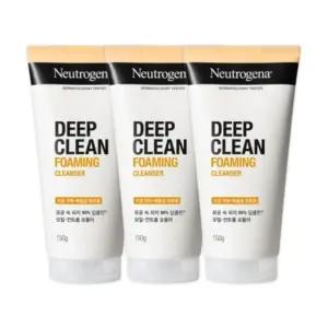 뉴트로지나 딥클린 포밍 클렌저 150g 3개
