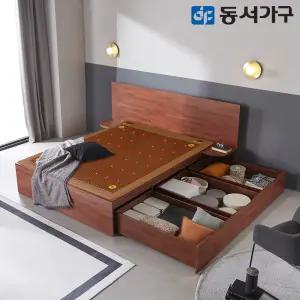 유주얼 멀바우 퀸 Q 와이드헤드 원적외선 침대 빅 서랍형 DF645572