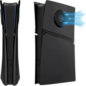 쿨링 통풍구 및 먼지 필터가 장착된 PS5 Pro 디지털 에디션용 DOBEWINGDELLOU 페이스플레이트 콘솔