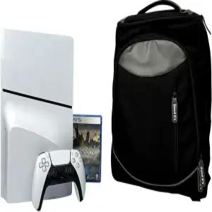 지퍼 포켓과 패딩 보호 기능이 있는 PS5용 Good E의 넉넉한 여행용 백팩 게임 디스크용 Playstation 5