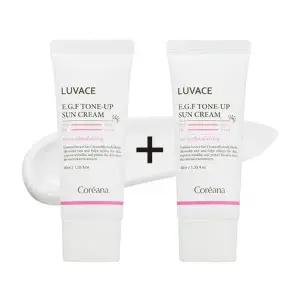 [코리아나화장품] 코리아나 루바체 EGF 톤업 선크림 40ml 2개 SPF 50+/PA ++++ 자외선 차단 기능성