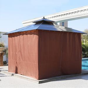 바베큐장 야외 조립식 사주정 팔각정 주택 전원주택 원두막 초가 커피색 벤치 펜션 켈리