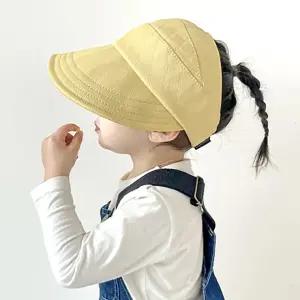 가을 다이아체크돌돌이썬캡 챙모자 유아 봄 가림막 여름 야구모자 귀여운 어린이 자외선차단 준캡 아동