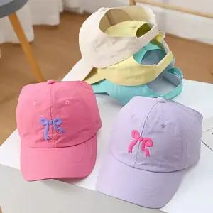 야구모자 아동 봄 자외선차단 여름 유아 챙모자 준캡 어린이 가을 리본경량썬캡 귀여운 가림막