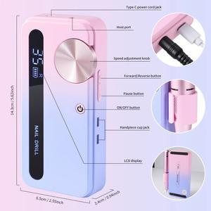 35000 전동 네일 폴리셔 가용 도구 파일 충전식 매니 케어 휴대용