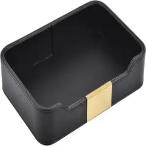 럭셔리 가죽 발렛 트레이 데스크탑 보관 정리함 화장품 보석 시계 열쇠 전화 지갑 리모컨 펜 블랙용